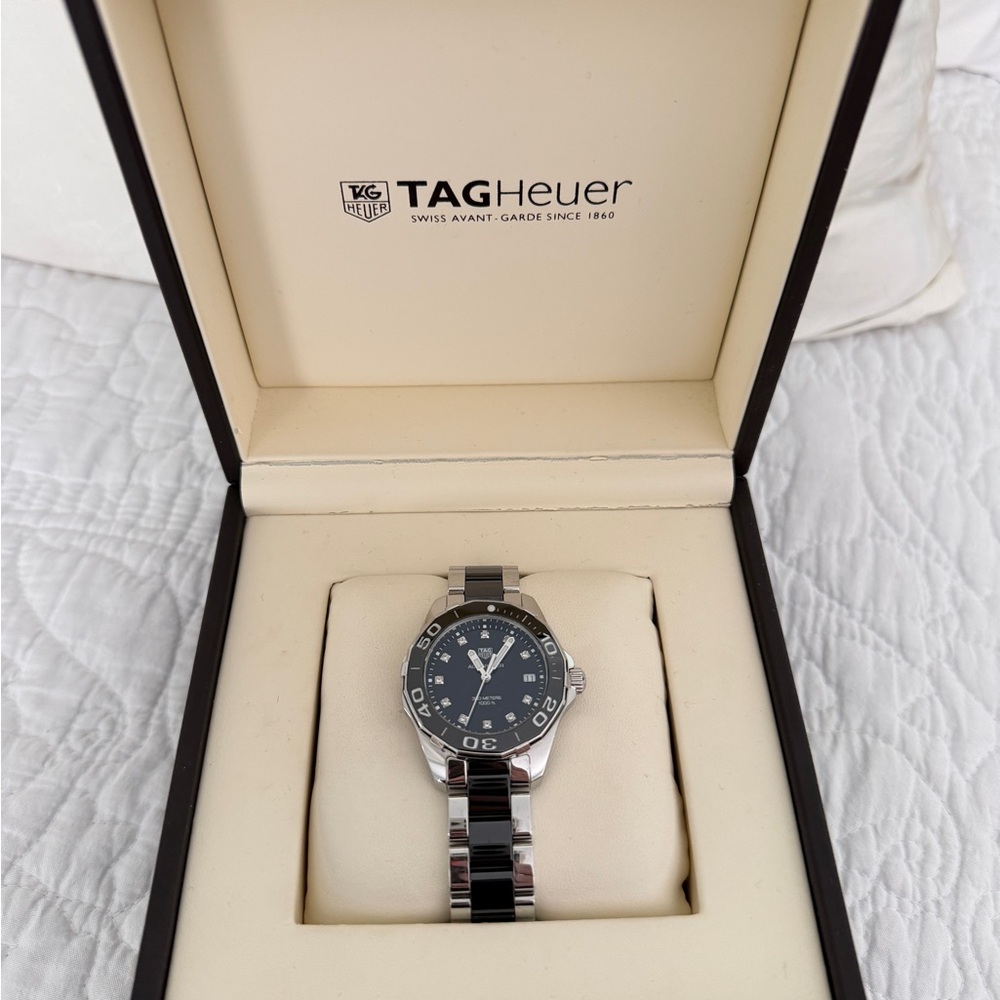 TAG Heuer Black and Silver Timepiece